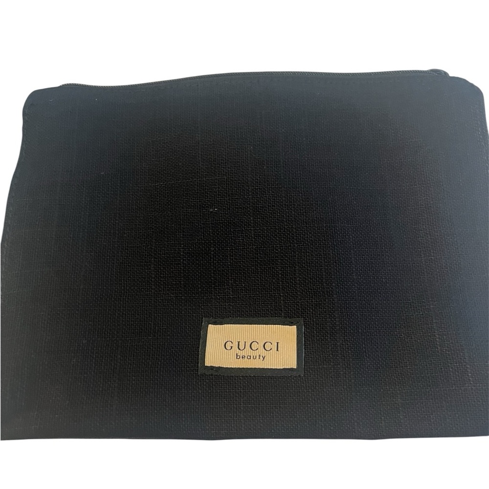 Gucci Beauty Black Canvas Cosmetic Pouch NWT